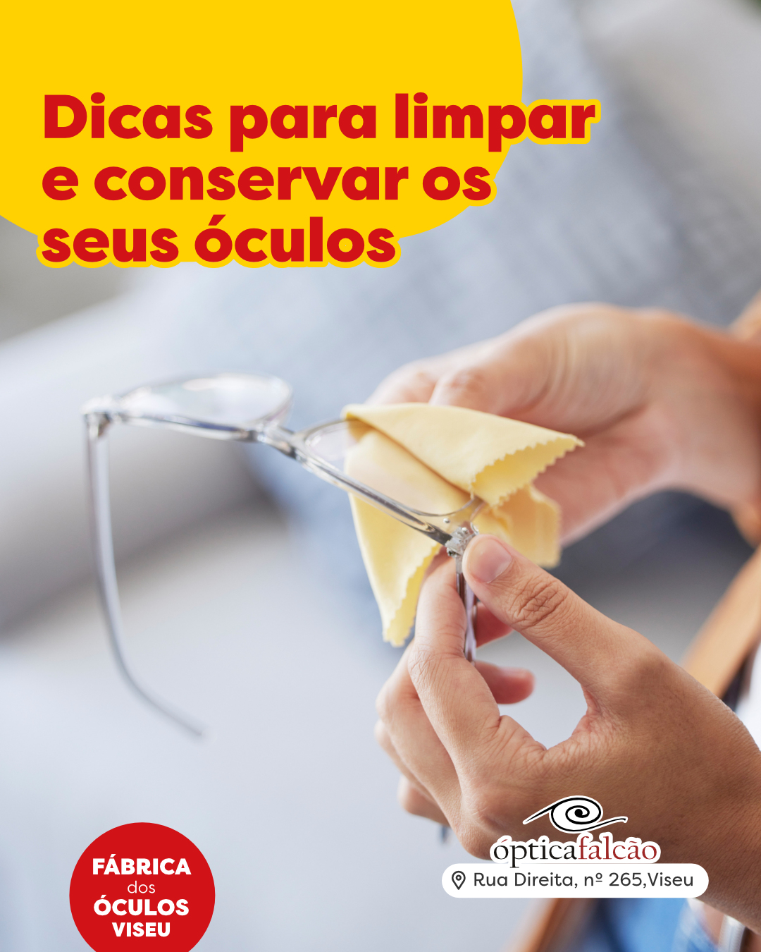 Dicas para limpar e conservar os seus óculos